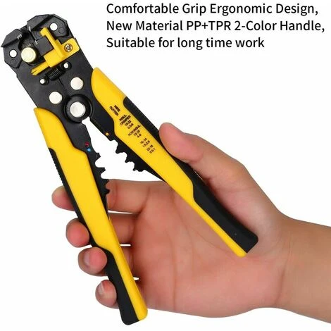 SINCèREETALI Pince à Dénuder, Pince à Coupe-cables Dénudeur De Fils Automatique Réglable Multifonctionnel Dénudeur De Fils Pour Les Cables AWG 24-10 (0,2~6.0mm2), Pince à Sertir Dénudeur 2 SINCèREETALI Pince à Dénuder, Pince à Coupe-cables Dénudeur De Fils Automatique Réglable Multifonctionnel Dénudeur De Fils Pour Les Cables AWG 24-10 (0,2~6.0mm2), Pince à Sertir Dénudeur – Image 2