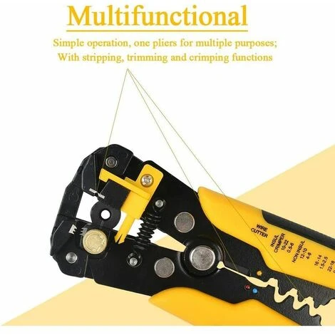 SINCèREETALI 1 Pièces Pince à Dénuder Automatique Multi-outil Pour Dénuder/couper/sertir Pince à Dénuder 26.9*12.9*2 Cm (rouge) 4 SINCèREETALI 1 Pièces Pince à Dénuder Automatique Multi-outil Pour Dénuder/couper/sertir Pince à Dénuder 26.9*12.9*2 Cm (rouge) – Image 4