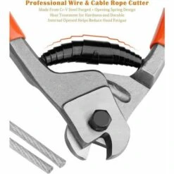 SINCèREETALI Pince Coupe-câble 200 Mm En Acier Au Chrome-vanadium, Convient Pour Couper Les Câbles En Cuivre, Les Câbles En Fil D'acier, Les Câbles En Aluminium Et électriques -Outil de l'électricien Soldes 2022 63820202 3