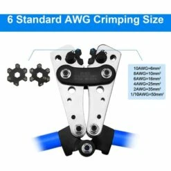 Pince à Sertir + Coupe-Cable Kit - AWG 10-0, 6/10/16/25/35/50mm2,TEENO Multifonctionnel Pince Coupe-Cable Avec Poignée Antidérapante Pour Electricien - Bleu 7 Pince à Sertir + Coupe-Cable Kit - AWG 10-0, 6/10/16/25/35/50mm2,TEENO Multifonctionnel Pince Coupe-Cable Avec Poignée Antidérapante Pour Electricien - Bleu -Outil de l'électricien Soldes 2022 63863227 3