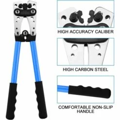 Pince à Sertir + Coupe-Cable Kit - AWG 10-0, 6/10/16/25/35/50mm2,TEENO Multifonctionnel Pince Coupe-Cable Avec Poignée Antidérapante Pour Electricien - Bleu 9 Pince à Sertir + Coupe-Cable Kit - AWG 10-0, 6/10/16/25/35/50mm2,TEENO Multifonctionnel Pince Coupe-Cable Avec Poignée Antidérapante Pour Electricien - Bleu -Outil de l'électricien Soldes 2022 63863227 5