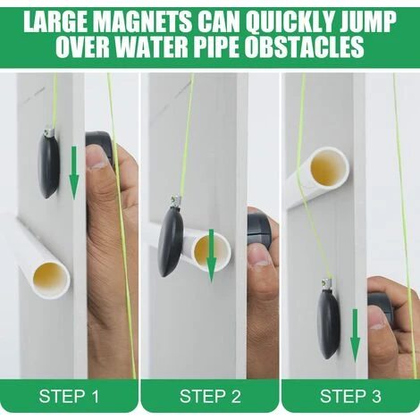 LITZEE Extracteur MagnéTique,Outil D'Extraction De Fil,SystèMe De Traction De Fil De Bande De Poisson,Outils De PêChe De Fil De CâBle MéTallique Kit De Bande De Poisson éLectrique Coaxial 4 LITZEE Extracteur MagnéTique,Outil D'Extraction De Fil,SystèMe De Traction De Fil De Bande De Poisson,Outils De PêChe De Fil De CâBle MéTallique Kit De Bande De Poisson éLectrique Coaxial – Image 4