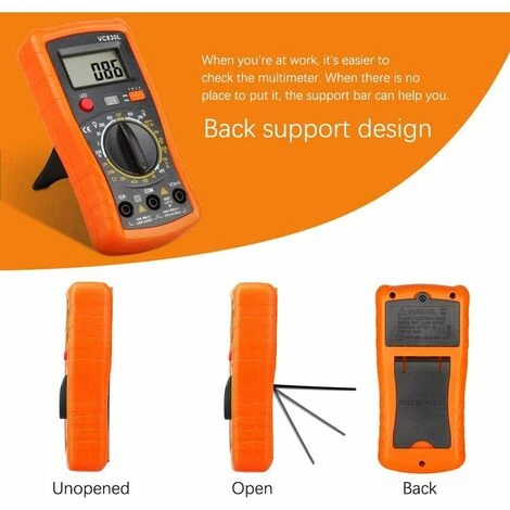 GroupM Set 1 (Yichen Orange) Avec Batterie Multimètre Numérique Portable Multimètre Numérique Ampèremètre Voltmètre 3 GroupM Set 1 (Yichen Orange) Avec Batterie Multimètre Numérique Portable Multimètre Numérique Ampèremètre Voltmètre – Image 3