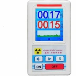 ASUPERMALL Compteur Geiger Portable Détecteur De Rayonnement Nucléaire Dosimètre De Rencontres Détecteurs De Marbre Testeur De Rayons X Bêta Gamma, Blanc - Blanc