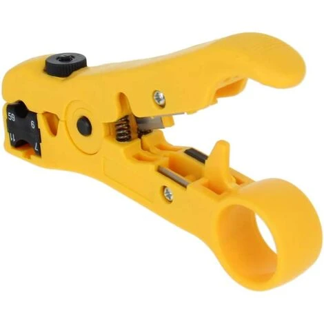 AOUGO Coupe-fil à Dénuder Pour Outil Universel De Dénudage De Câble Coaxial Rond Ou Plat Avec Emballage De Carte Jaune 1 Pièces 1 AOUGO Coupe-fil à Dénuder Pour Outil Universel De Dénudage De Câble Coaxial Rond Ou Plat Avec Emballage De Carte Jaune 1 Pièces