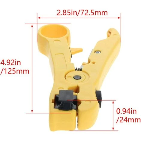 AOUGO Coupe-fil à Dénuder Pour Outil Universel De Dénudage De Câble Coaxial Rond Ou Plat Avec Emballage De Carte Jaune 1 Pièces 2 AOUGO Coupe-fil à Dénuder Pour Outil Universel De Dénudage De Câble Coaxial Rond Ou Plat Avec Emballage De Carte Jaune 1 Pièces – Image 2