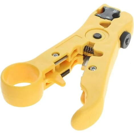 AOUGO Coupe-fil à Dénuder Pour Outil Universel De Dénudage De Câble Coaxial Rond Ou Plat Avec Emballage De Carte Jaune 1 Pièces 4 AOUGO Coupe-fil à Dénuder Pour Outil Universel De Dénudage De Câble Coaxial Rond Ou Plat Avec Emballage De Carte Jaune 1 Pièces – Image 4