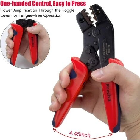 MEZHENG Pince à Sertir, 600 Terminals Sertissage Wire Crimpers Support 0.5-1.5mm2, Pinces Professionnelles Outil à Sertir (Rouge) 5 MEZHENG Pince à Sertir, 600 Terminals Sertissage Wire Crimpers Support 0.5-1.5mm2, Pinces Professionnelles Outil à Sertir (Rouge) – Image 5