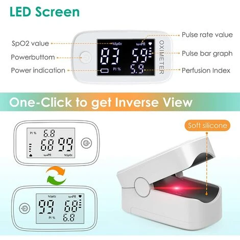 ARC-EN-CIéL Oxymètre De Pouls Professionnel, IDOIT Oxymètre De Doigt Saturometre, Moniteur De Fréquence Cardiaque Avec écran LED D'alarme, Pour Mesurer SpO2, PR Et PI, Arcenciél 3 ARC-EN-CIéL Oxymètre De Pouls Professionnel, IDOIT Oxymètre De Doigt Saturometre, Moniteur De Fréquence Cardiaque Avec écran LED D'alarme, Pour Mesurer SpO2, PR Et PI, Arcenciél – Image 3
