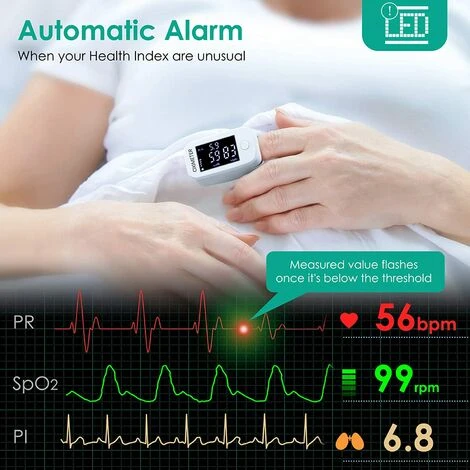 ARC-EN-CIéL Oxymètre De Pouls Professionnel, IDOIT Oxymètre De Doigt Saturometre, Moniteur De Fréquence Cardiaque Avec écran LED D'alarme, Pour Mesurer SpO2, PR Et PI, Arcenciél 4 ARC-EN-CIéL Oxymètre De Pouls Professionnel, IDOIT Oxymètre De Doigt Saturometre, Moniteur De Fréquence Cardiaque Avec écran LED D'alarme, Pour Mesurer SpO2, PR Et PI, Arcenciél – Image 4