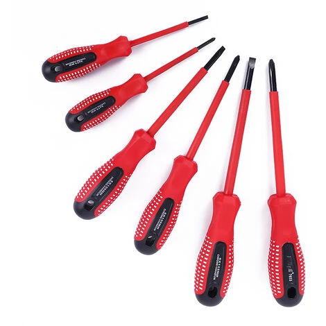 ARC-EN-CIéL Lot De 6 Tournevis Isolés 1000 V En Acier CR-V De Qualité Supérieure Avec Embouts Magnétiques En Oxyde Noir Et Poignée Antidérapante En TPR Arcenciél 1 ARC-EN-CIéL Lot De 6 Tournevis Isolés 1000 V En Acier CR-V De Qualité Supérieure Avec Embouts Magnétiques En Oxyde Noir Et Poignée Antidérapante En TPR Arcenciél
