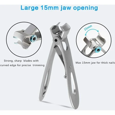 CARILLONSàVENT Coupe-ongles Pour Ongles épais, Coupe-ongles à Ouverture Extra Large Pour Ongle Dur, Coupe-ongles En Acier Inoxydable Pour Gros Ongles Avec Lime à Ongles-Carivent 3 CARILLONSàVENT Coupe-ongles Pour Ongles épais, Coupe-ongles à Ouverture Extra Large Pour Ongle Dur, Coupe-ongles En Acier Inoxydable Pour Gros Ongles Avec Lime à Ongles-Carivent – Image 3