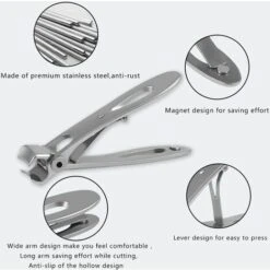 CARILLONSàVENT Coupe-ongles Pour Ongles épais, Coupe-ongles à Ouverture Extra Large Pour Ongle Dur, Coupe-ongles En Acier Inoxydable Pour Gros Ongles Avec Lime à Ongles-Carivent 8 CARILLONSàVENT Coupe-ongles Pour Ongles épais, Coupe-ongles à Ouverture Extra Large Pour Ongle Dur, Coupe-ongles En Acier Inoxydable Pour Gros Ongles Avec Lime à Ongles-Carivent -Outil de l'électricien Soldes 2022 64142480 4