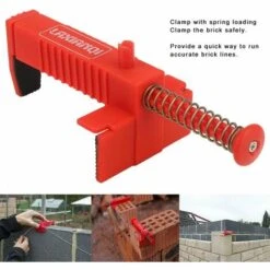 BENOBBY KIDS 2 Pièces Clips De Revêtement De Brique Coureurs De Ligne Outils De Plombier Outil De Mesure De Nivellement Matériel Accessoire Extracteur De Câble Maçonnerie Mur De Maçonnerie En Plastique(rouge) -Outil de l'électricien Soldes 2022 64413201 4