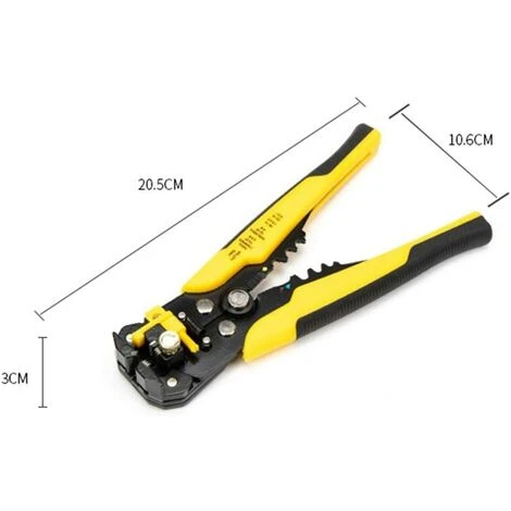MONLY MT-103B Pince à Dénuder Professionnelle Auto-Ajustable, Pince à Sertir, Pince à Dénuder Automatique, Pince à Sertir, Outil De 0,2 à 6 Mm2 Jaune/Noir 2 MONLY MT-103B Pince à Dénuder Professionnelle Auto-Ajustable, Pince à Sertir, Pince à Dénuder Automatique, Pince à Sertir, Outil De 0,2 à 6 Mm2 Jaune/Noir – Image 2