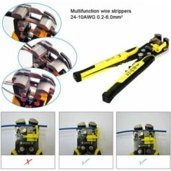 LIFCAUSAL Outils De Sertissage Professionnels Pour Panneau Solaire 2,5-6 Mm² 14-10 AWG Kit De Coupe De Connecteur De Fil Solaire Avec Pince à Dénuder Compatible Avec MC4 -Outil de l'électricien Soldes 2022 64472948 3