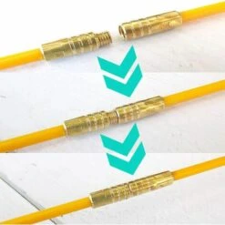 SLBRILLèRE Tire Fil électriques 33cm X 10 Pièces Jeu De Baguettes Fibre De Verre, Kit Rétractable D’installation Pour Cable En Boîtier Plastique -Outil de l'électricien Soldes 2022 64494542 5