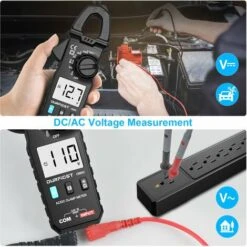 Pince Ampèremétrique AC DC, DURFICST Pince Courant De Fuite, Auto Range 100A 600V NCV Haute Précision Amperemetre, Pince Ampèremétrique Portable Avec Résistance, Condensateur, Diode, Ligne On/Off -Outil de l'électricien Soldes 2022 64531385 4
