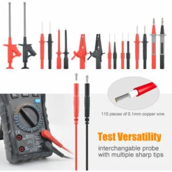 Cable Multimetre,DURFICST 21 In 1 Cordon Multimetre, Avec Sonde Multimètre Remplaçable, Pince Crocodile, Crochet De Test, Convient Pour Multimètre Et Pince Ampèremétrique 7 Cable Multimetre,DURFICST 21 In 1 Cordon Multimetre, Avec Sonde Multimètre Remplaçable, Pince Crocodile, Crochet De Test, Convient Pour Multimètre Et Pince Ampèremétrique -Outil de l'électricien Soldes 2022 64533027 3