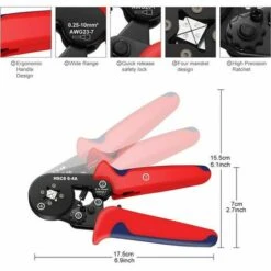 Dontodent Pince à Sertir Sur 4 Côtés 1200 Embouts De Câblage Pince Sertissage Cosses Outils 0.25–10 Mm² Electricien Professionnel 9 Dontodent Pince à Sertir Sur 4 Côtés 1200 Embouts De Câblage Pince Sertissage Cosses Outils 0.25–10 Mm² Electricien Professionnel -Outil de l'électricien Soldes 2022 64614914 5