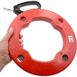 ZOLGINAH Aiguille Tire Fil 30M Aiguille électricien En Acier, Fish Tape Pour Cable En Boîtier Plastique Avec Tête Flexible De Guidage -Outil de l'électricien Soldes 2022 64849539 5