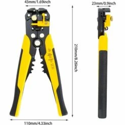 MONLY Pince à Dénuder Automatique Pince à Sertir Avec Reglage De Précision Cables AWG 24-10 / 0,2-6.0mm², Convient Pour Dénuder, Couper, Appuyer, Isoler Ou Non Isolé 9 MONLY Pince à Dénuder Automatique Pince à Sertir Avec Reglage De Précision Cables AWG 24-10 / 0,2-6.0mm², Convient Pour Dénuder, Couper, Appuyer, Isoler Ou Non Isolé -Outil de l'électricien Soldes 2022 64852486 5
