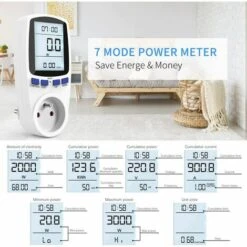 BENOBBY KIDS Compteur D'énergie Wattmètre Prise,Prise Compteur D'Énergie électrique Avec 7 Mode, Compteur D'énergie Avec L'écran D'affichage à Cristaux Liquides Pour Économie D'Energie, 3680W (Single-rate) 7 BENOBBY KIDS Compteur D'énergie Wattmètre Prise,Prise Compteur D'Énergie électrique Avec 7 Mode, Compteur D'énergie Avec L'écran D'affichage à Cristaux Liquides Pour Économie D'Energie, 3680W (Single-rate) -Outil de l'électricien Soldes 2022 64873527 3