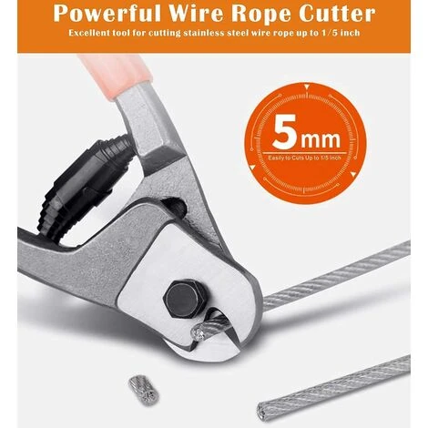 LTS FAFA Coupe-câble Métallique, Coupe-câble Bowden En Acier Au Chrome-vanadium De 200 Mm Coupe Professionnellement Le Câble Métallique Corde En Acier Inoxydable Pour Une Prise En Main Confortable Et Un Excellent Contrôle 5 LTS FAFA Coupe-câble Métallique, Coupe-câble Bowden En Acier Au Chrome-vanadium De 200 Mm Coupe Professionnellement Le Câble Métallique Corde En Acier Inoxydable Pour Une Prise En Main Confortable Et Un Excellent Contrôle – Image 5
