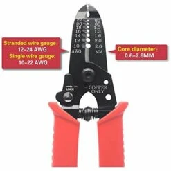 LTS FAFAPince à Dénuder Et Coupe-fil, Pince à Dénuder Pour Fil De Cuivre Dur De 0,6 à 2,6 Mm, Fil Toronné Et Fil Multiconducteur, Longueur 165 Mm, Rouge 7 LTS FAFAPince à Dénuder Et Coupe-fil, Pince à Dénuder Pour Fil De Cuivre Dur De 0,6 à 2,6 Mm, Fil Toronné Et Fil Multiconducteur, Longueur 165 Mm, Rouge -Outil de l'électricien Soldes 2022 64931764 3