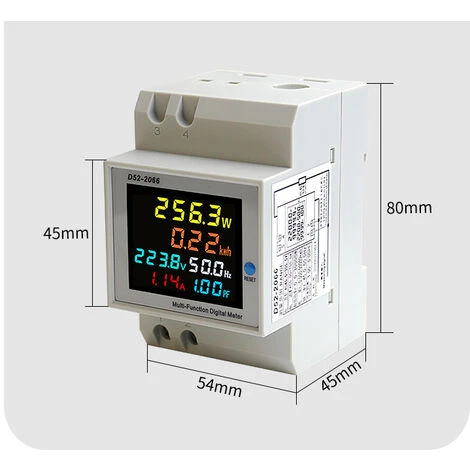 Compteur D'énergie Numérique AC40-300 V 100 A - Compteur De Courant Alternatif Calibré KWh - Ampèremètre - Voltmètre - Compteur Intermédiaire - Courant DIN - Type CT 56Vingt 2 Compteur D'énergie Numérique AC40-300 V 100 A - Compteur De Courant Alternatif Calibré KWh - Ampèremètre - Voltmètre - Compteur Intermédiaire - Courant DIN - Type CT 56Vingt – Image 2