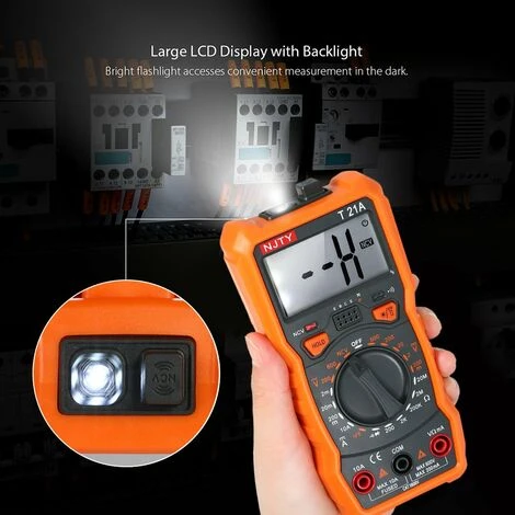 LIFCAUSAL Mini Multimètre Numérique 1999 Comptes Multi-fonctionnel Sans Contact Multi-mètre Voltmètre Ampèremètre Ohmmètre Mesure Tension AC/DC Courant Continu Résistance Diode Test De Continuité HFE NCV Testeur Avec 3 LIFCAUSAL Mini Multimètre Numérique 1999 Comptes Multi-fonctionnel Sans Contact Multi-mètre Voltmètre Ampèremètre Ohmmètre Mesure Tension AC/DC Courant Continu Résistance Diode Test De Continuité HFE NCV Testeur Avec – Image 3