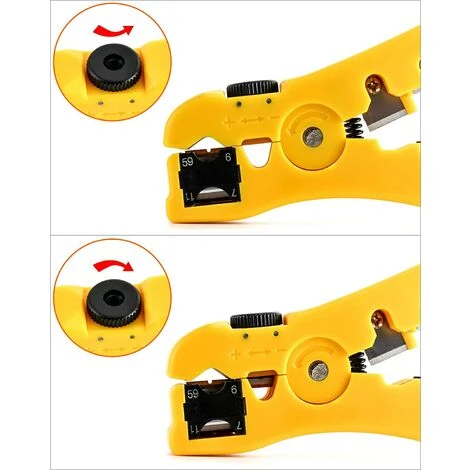 BDD Coupe-câble, Outil Coupe-câble/dénudeur Universel 2 Pièces Pour Câbles Coaxiaux RG59, RG6, RG7 Et RG11, Catégorie Câble-CAT6 CAT5 CAT3 4 BDD Coupe-câble, Outil Coupe-câble/dénudeur Universel 2 Pièces Pour Câbles Coaxiaux RG59, RG6, RG7 Et RG11, Catégorie Câble-CAT6 CAT5 CAT3 – Image 4