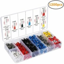 BDD Jeu De Pinces à Sertir, 0,25-10 Mm²/AWG23-7 Outil De Sertissage De Fil à Cliquet Auto-réglable Avec 1200 Connecteurs à Sertir Et Embouts De Fil -Outil de l'électricien Soldes 2022 65378036 3