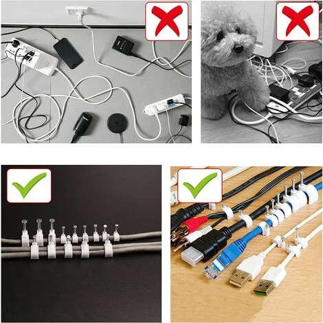 BDD 600 Pièces Clips Câble Avec Clou Rond Cavalier Cable Electrique Blanc Noir Attache Cable Clou 4mm 5mm 6mm 7mm 8mm 10mm 12mm Pour La Fixation De Câble De Bureau à Domicile 3 BDD 600 Pièces Clips Câble Avec Clou Rond Cavalier Cable Electrique Blanc Noir Attache Cable Clou 4mm 5mm 6mm 7mm 8mm 10mm 12mm Pour La Fixation De Câble De Bureau à Domicile – Image 3