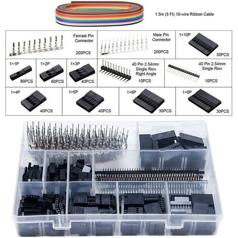 BDD Pince à Sertir à Cliquet Avec 1550 Connecteurs Dupont Mâle/femelle 0,1-1,0 Mm² Et 460 Connecteurs JST Pour Connecteurs 2,54 Mm 3,96 Mm 3 BDD Pince à Sertir à Cliquet Avec 1550 Connecteurs Dupont Mâle/femelle 0,1-1,0 Mm² Et 460 Connecteurs JST Pour Connecteurs 2,54 Mm 3,96 Mm – Image 3