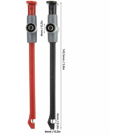 OSQI 2pcs P5010 Fil De Test Automobile Multimètre Multimètre Pince De Test Kit Multimètre Accessoire Pour Réparation Automatique Pince De Test De Ponction Outil De Test De Voiture Pince De Sonde 2 OSQI 2pcs P5010 Fil De Test Automobile Multimètre Multimètre Pince De Test Kit Multimètre Accessoire Pour Réparation Automatique Pince De Test De Ponction Outil De Test De Voiture Pince De Sonde – Image 2