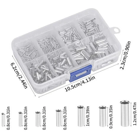 CESIèCLEFOU Embouts De Câble Non Isolés 0,5/0,75/1,0/1,5/2,5/4,0/6,0 Mm² Connecteurs Bout à Bout Terminaison à Sertir De Câble Dans Une Boîte En Plastique Pour Les Projets D'électrique, 10-22 AWG(600 Pcs )Lefou 2 CESIèCLEFOU Embouts De Câble Non Isolés 0,5/0,75/1,0/1,5/2,5/4,0/6,0 Mm² Connecteurs Bout à Bout Terminaison à Sertir De Câble Dans Une Boîte En Plastique Pour Les Projets D'électrique, 10-22 AWG(600 Pcs )Lefou – Image 2