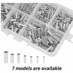 CESIèCLEFOU Embouts De Câble Non Isolés 0,5/0,75/1,0/1,5/2,5/4,0/6,0 Mm² Connecteurs Bout à Bout Terminaison à Sertir De Câble Dans Une Boîte En Plastique Pour Les Projets D'électrique, 10-22 AWG(600 Pcs )Lefou 7 CESIèCLEFOU Embouts De Câble Non Isolés 0,5/0,75/1,0/1,5/2,5/4,0/6,0 Mm² Connecteurs Bout à Bout Terminaison à Sertir De Câble Dans Une Boîte En Plastique Pour Les Projets D'électrique, 10-22 AWG(600 Pcs )Lefou -Outil de l'électricien Soldes 2022 65597789 3