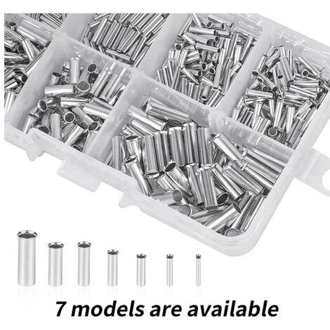 CESIèCLEFOU Embouts De Câble Non Isolés 0,5/0,75/1,0/1,5/2,5/4,0/6,0 Mm² Connecteurs Bout à Bout Terminaison à Sertir De Câble Dans Une Boîte En Plastique Pour Les Projets D'électrique, 10-22 AWG(600 Pcs )Lefou 3 CESIèCLEFOU Embouts De Câble Non Isolés 0,5/0,75/1,0/1,5/2,5/4,0/6,0 Mm² Connecteurs Bout à Bout Terminaison à Sertir De Câble Dans Une Boîte En Plastique Pour Les Projets D'électrique, 10-22 AWG(600 Pcs )Lefou – Image 3