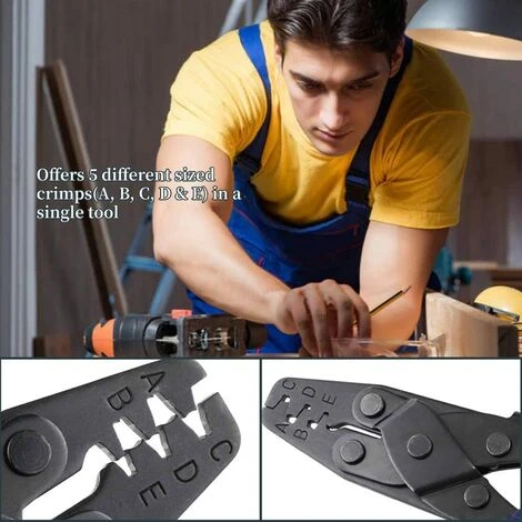 YEURIé Pince à Sertir, 22-10 AWG, Outil à Sertir Professionnel Isolé Avec Mécanisme De Libération Automatique Pour Connecteurs Semi-isolés Entièrement Isolés 2 YEURIé Pince à Sertir, 22-10 AWG, Outil à Sertir Professionnel Isolé Avec Mécanisme De Libération Automatique Pour Connecteurs Semi-isolés Entièrement Isolés – Image 2