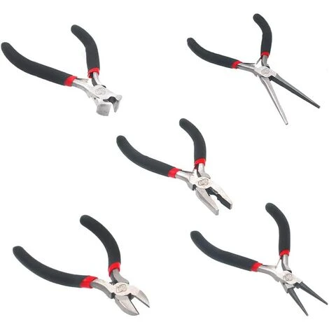BAICCCF Pince Et Tenaille Ensemble De 5 Mini-pinces Outils à Main Professionnels Comprend Une Pince à Bec Effilé Pince De Poseur De Ligne Pince à Bec Rond Pince Coupante Diagonale 2 BAICCCF Pince Et Tenaille Ensemble De 5 Mini-pinces Outils à Main Professionnels Comprend Une Pince à Bec Effilé Pince De Poseur De Ligne Pince à Bec Rond Pince Coupante Diagonale – Image 2