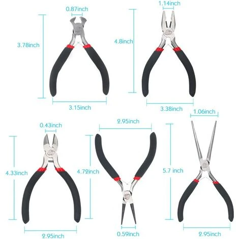 BAICCCF Pince Et Tenaille Ensemble De 5 Mini-pinces Outils à Main Professionnels Comprend Une Pince à Bec Effilé Pince De Poseur De Ligne Pince à Bec Rond Pince Coupante Diagonale 3 BAICCCF Pince Et Tenaille Ensemble De 5 Mini-pinces Outils à Main Professionnels Comprend Une Pince à Bec Effilé Pince De Poseur De Ligne Pince à Bec Rond Pince Coupante Diagonale – Image 3