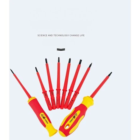 DONTODENT Lot De Tournevis Isolés 10 Pièces Tournevis Électricien, Jeu De Tournevis Isolés Multifonctions 2 DONTODENT Lot De Tournevis Isolés 10 Pièces Tournevis Électricien, Jeu De Tournevis Isolés Multifonctions – Image 2