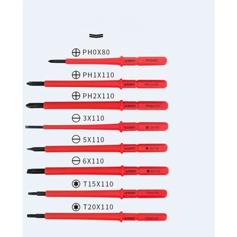DONTODENT Lot De Tournevis Isolés 10 Pièces Tournevis Électricien, Jeu De Tournevis Isolés Multifonctions 4 DONTODENT Lot De Tournevis Isolés 10 Pièces Tournevis Électricien, Jeu De Tournevis Isolés Multifonctions – Image 4