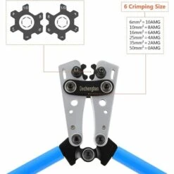 YIDOMDE HX-50B Cosse De Câble De Batterie Outils De Sertissage Pinces D'électricien Pour Sertir Des Câbles De Avec La Plaque Métallique épaissie Et Renforcée 8 YIDOMDE HX-50B Cosse De Câble De Batterie Outils De Sertissage Pinces D'électricien Pour Sertir Des Câbles De Avec La Plaque Métallique épaissie Et Renforcée -Outil de l'électricien Soldes 2022 65746742 4