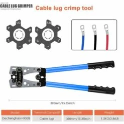 YIDOMDE HX-50B Cosse De Câble De Batterie Outils De Sertissage Pinces D'électricien Pour Sertir Des Câbles De Avec La Plaque Métallique épaissie Et Renforcée 9 YIDOMDE HX-50B Cosse De Câble De Batterie Outils De Sertissage Pinces D'électricien Pour Sertir Des Câbles De Avec La Plaque Métallique épaissie Et Renforcée -Outil de l'électricien Soldes 2022 65746742 5