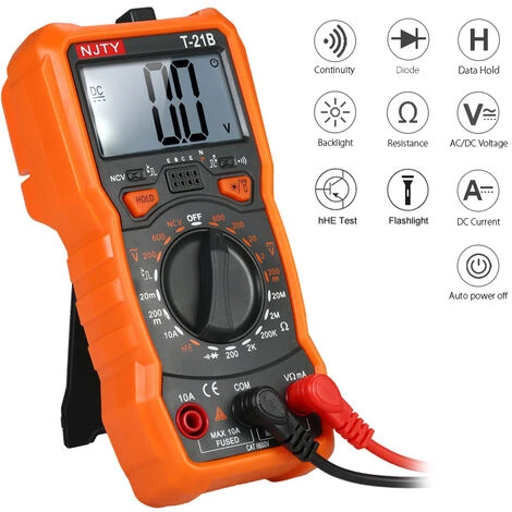 LIFCAUSAL NJTY Mini Multimètre Numérique 1999 Comptes Multi-Fonctionnel Sans Contact Multimètre Voltmètre Ampèremètre Ohmmètre Mesure Tension AC/DC Courant DC Résistance Diode Test De Continuité HFE NCV Testeur Avec Rétroéclairage LCD Adsorption Magnétique Et Lampe 5 LIFCAUSAL NJTY Mini Multimètre Numérique 1999 Comptes Multi-Fonctionnel Sans Contact Multimètre Voltmètre Ampèremètre Ohmmètre Mesure Tension AC/DC Courant DC Résistance Diode Test De Continuité HFE NCV Testeur Avec Rétroéclairage LCD Adsorption Magnétique Et Lampe – Image 5