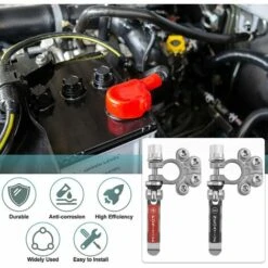 MONLY Connecteurs De Borne De Batterie Bornes De Batterie De Poteau Supérieur De Voiture Connecteurs De Pince De Câble De Fil SAE/JIS A Type Positif Et Négatif Pour Voitures, Les Camions, Les Bus 8 MONLY Connecteurs De Borne De Batterie Bornes De Batterie De Poteau Supérieur De Voiture Connecteurs De Pince De Câble De Fil SAE/JIS A Type Positif Et Négatif Pour Voitures, Les Camions, Les Bus -Outil de l'électricien Soldes 2022 65757209 4