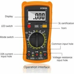 LUCKY-88 Multimètre Numérique Portable Multimètre Numérique Ampèremètre Voltmètre Ensemble Yichen Orange Avec Batterie 8 LUCKY-88 Multimètre Numérique Portable Multimètre Numérique Ampèremètre Voltmètre Ensemble Yichen Orange Avec Batterie -Outil de l'électricien Soldes 2022 65802744 4