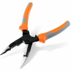 KAEJYIUT Pince à Sertir 5 En 1 De 8 Pouces, Dénudeur De Fil D'électricien, Pince à Découper De Cable Multifonction Avec Nez à Aiguille